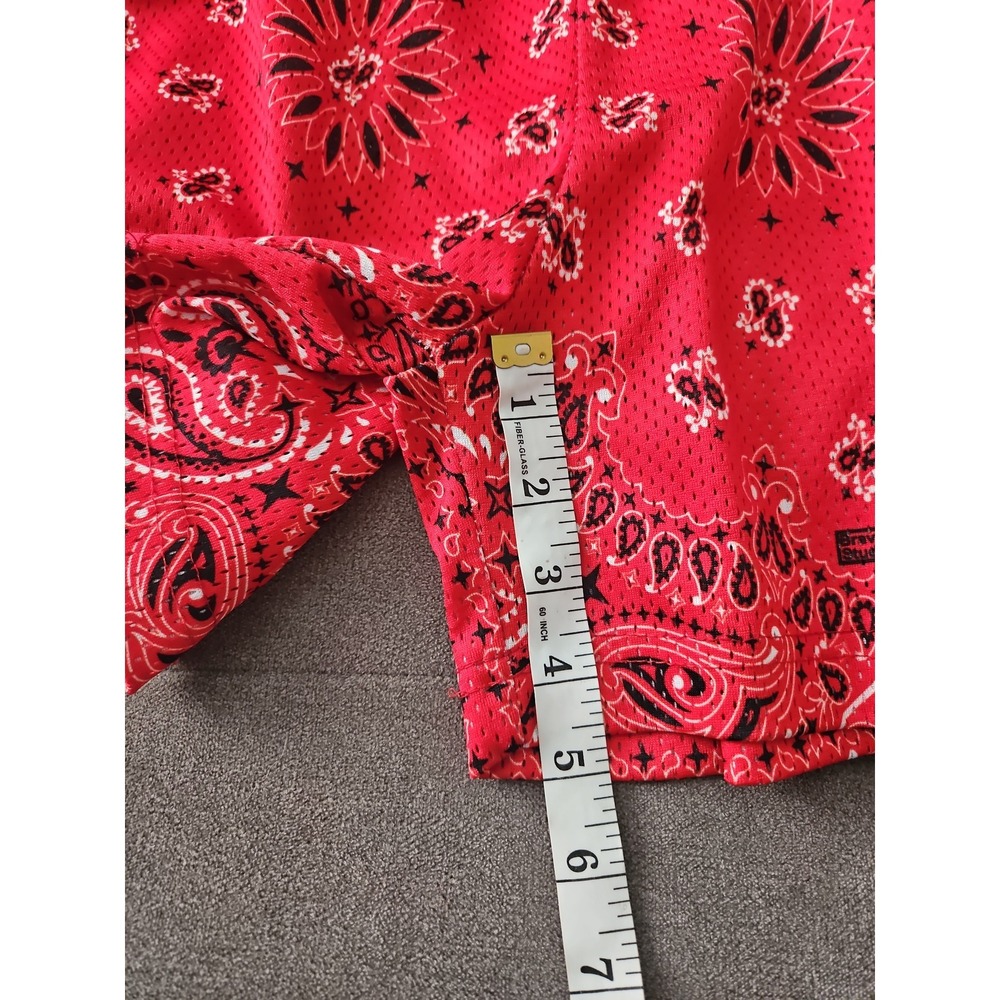 Bravest Studios Red Paisley Athletic Shorts - Picture 5 of 12
